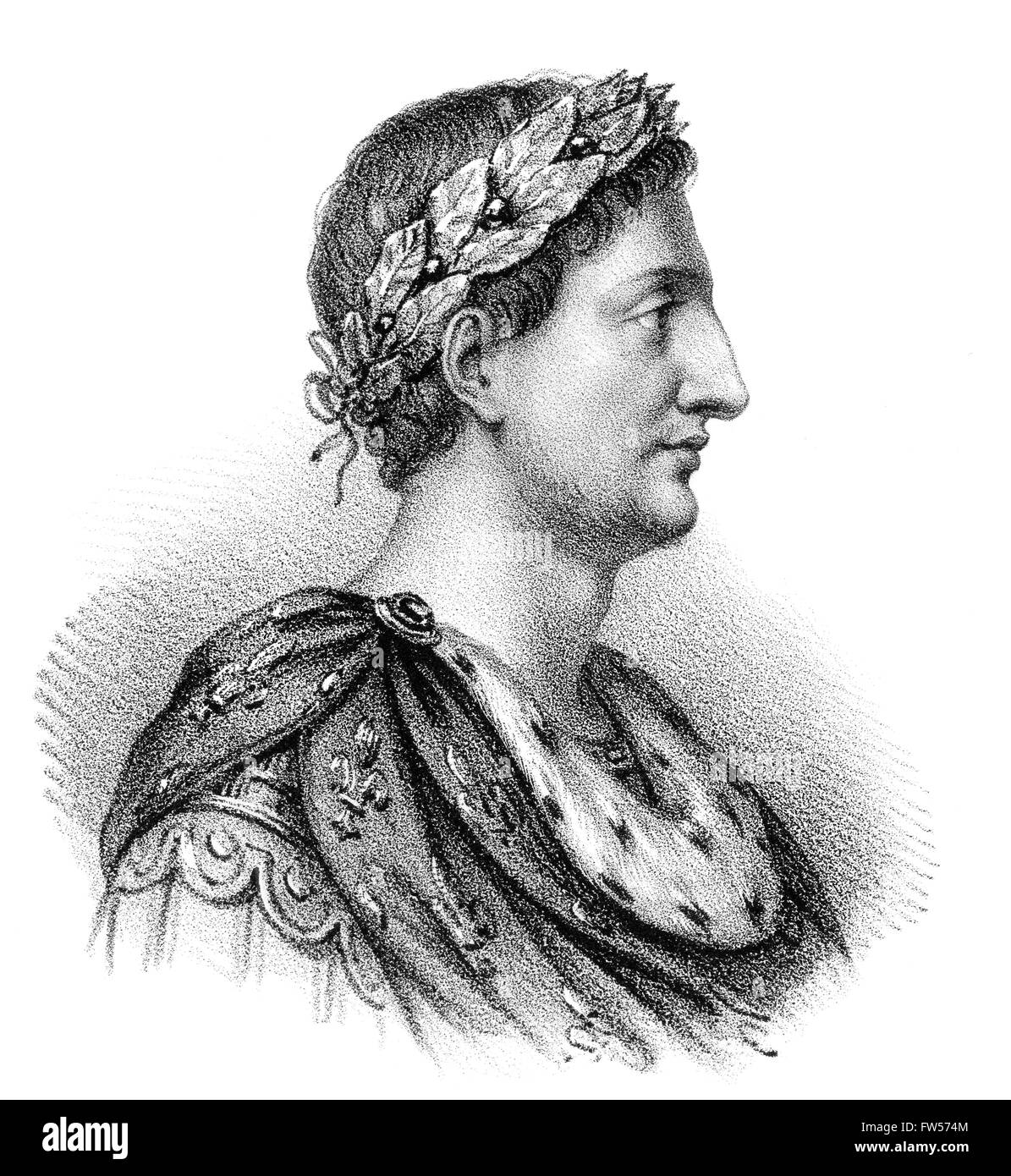 Ludwig der fromme, Louis le Pieux; 778-840, auch genannt die Messe und die Debonaire, Sohn Karls des großen und Hildegard, König von der Stockfoto