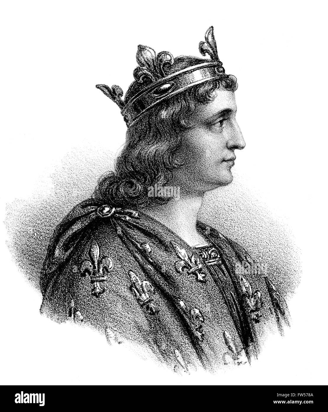 Louis V, genannt The Lazy; c. 966/67-987, König der westlichen Francia Stockfoto