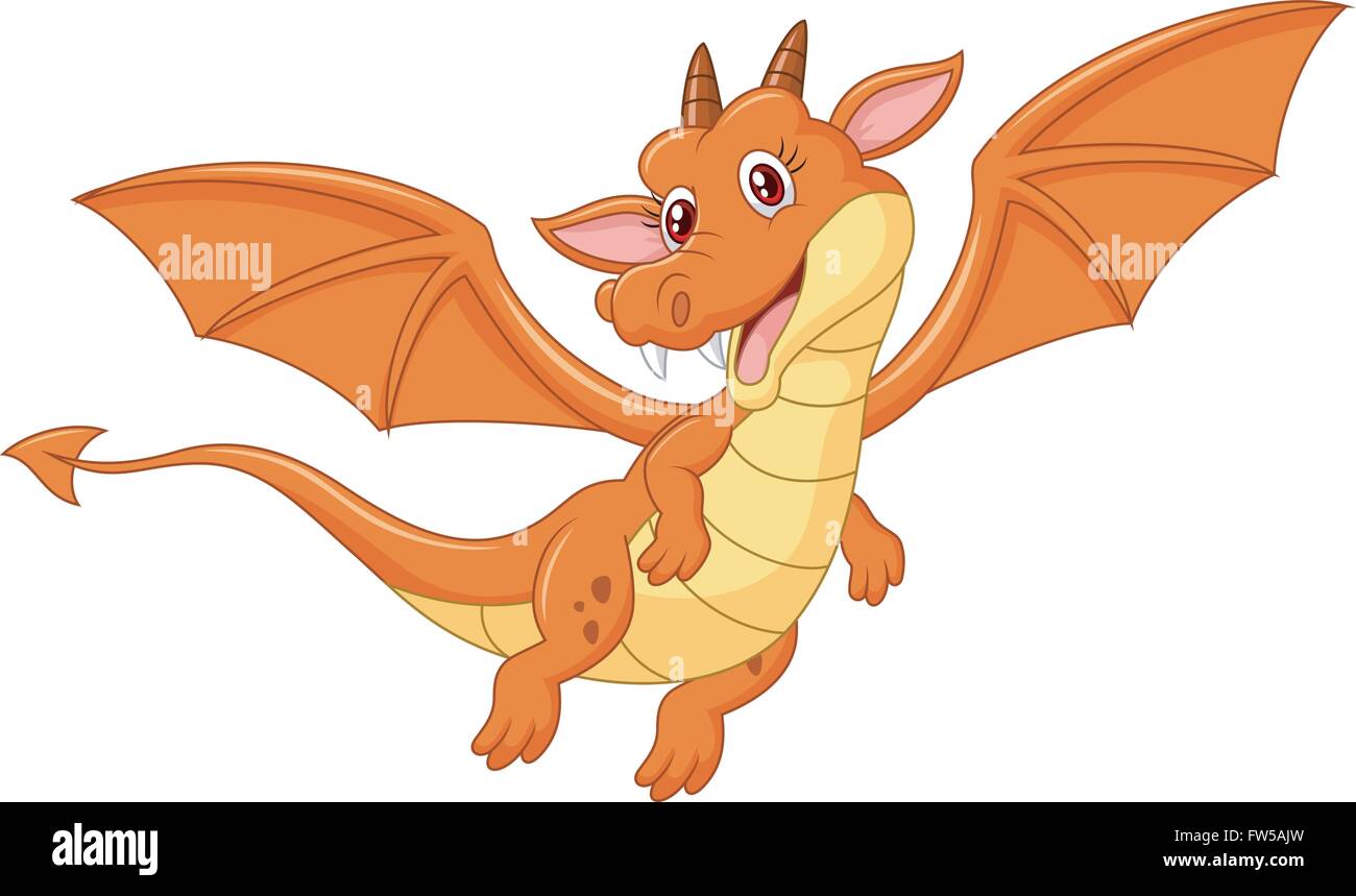 Cartoon glücklicher Drache Stock Vektor