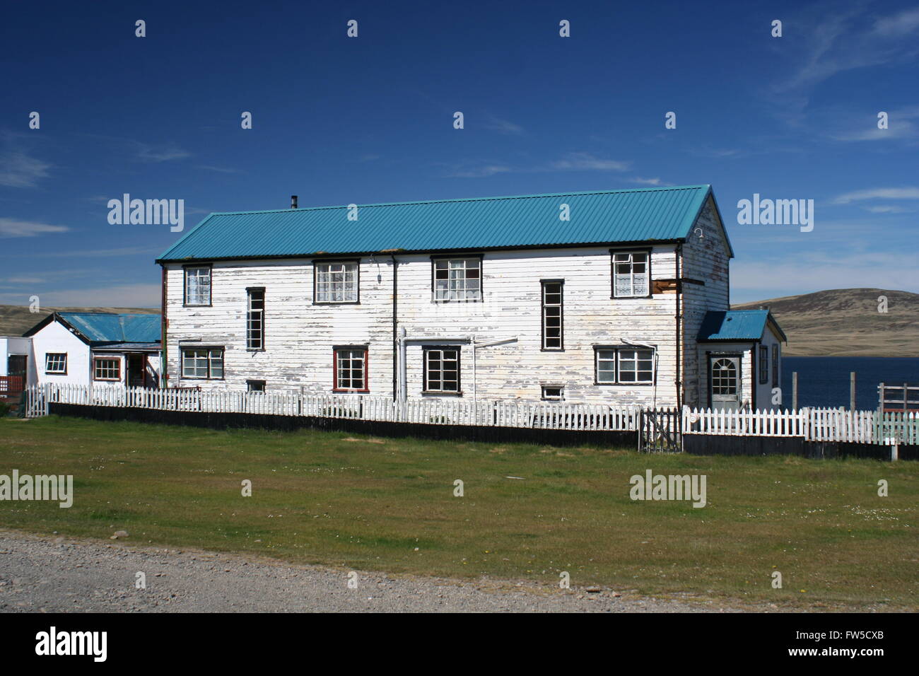 San Carlos Siedlung Falkland Inseln britisches Überseegebiet Stockfoto