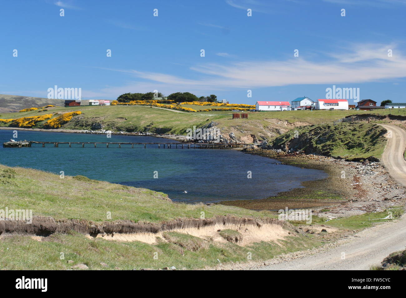 San Carlos Falkland Inseln britisches Überseegebiet Stockfoto