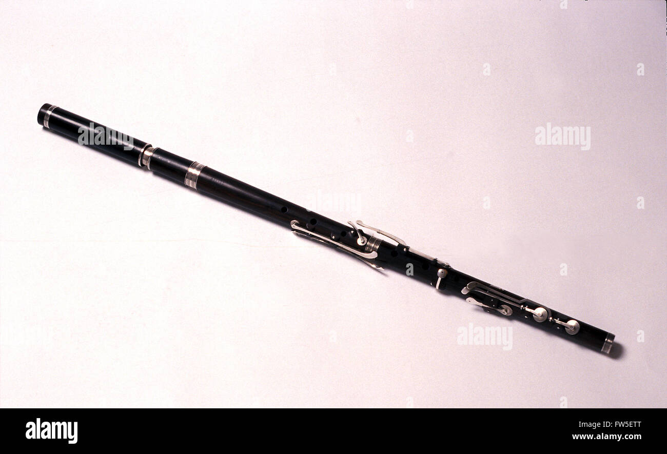 INST - HOLZBLÄSER - FLUTE - barocke Querflöte in Palisander, 8 eingegeben durch T.Monzani, 1812 #GJ/01/02 Stockfoto