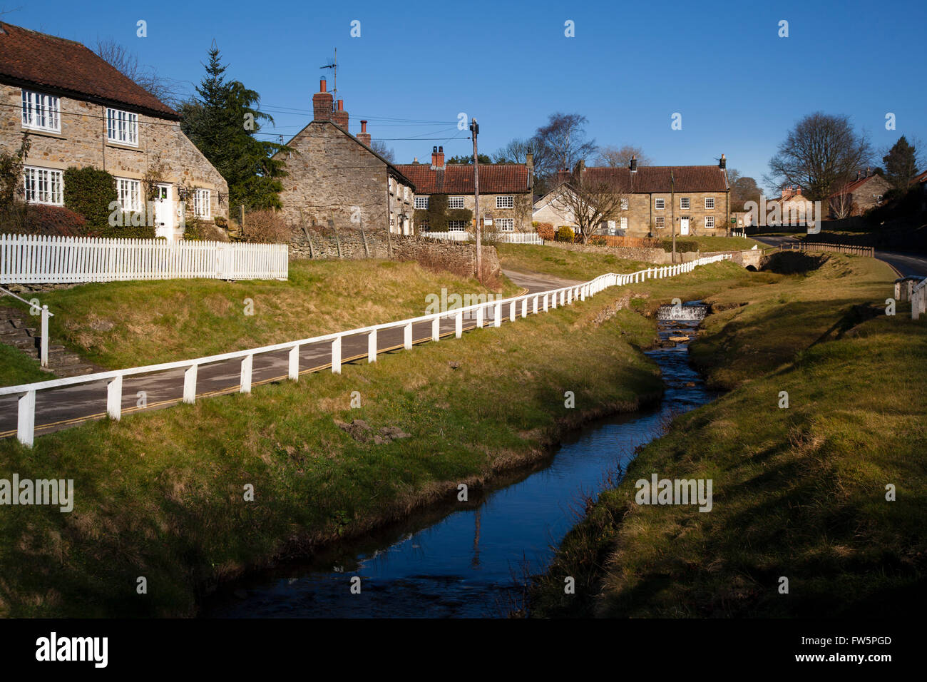 Perfekte Land Dorf, Hutton-le-Hole Stockfoto