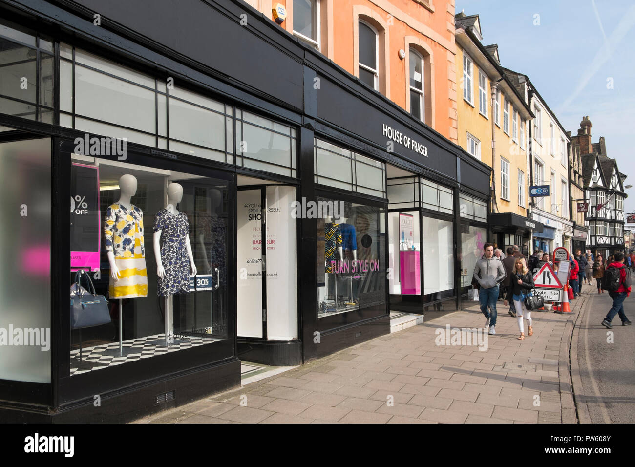 House of Fraser Kaufhaus in Markt, Cirencester, Gloucestershire, VEREINIGTES KÖNIGREICH Stockfoto