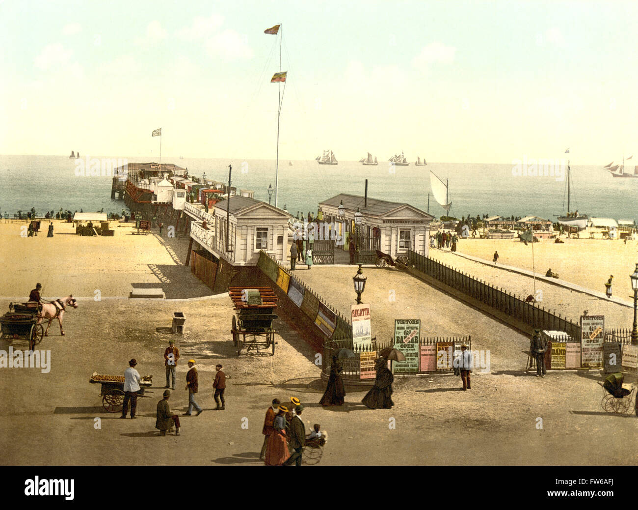 Britannia Pier, Yarmouth, England, Photochrome Print, um 1900 Stockfoto