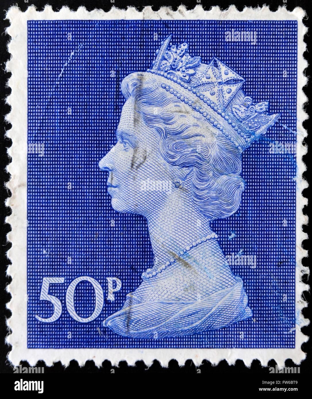 Vereinigtes Konigreich Circa 1970 Eine Englische Briefmarke Gedruckt In Grossbritannien Zeigt Portrat Von Queen Elizabeth Ca 1970 Stockfotografie Alamy