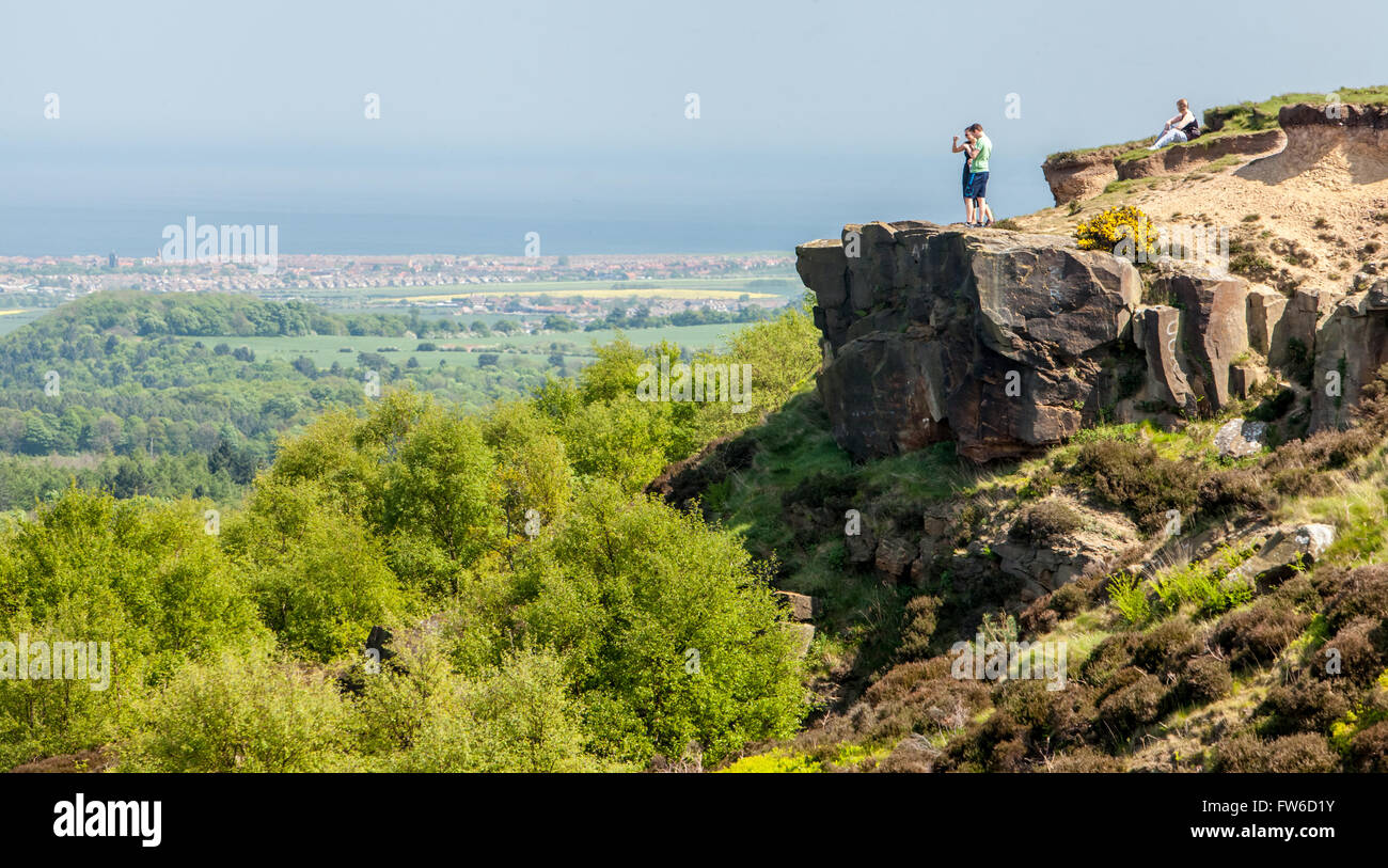 Lokale touristische auf Eston Nab, Cleveland, England Stockfoto