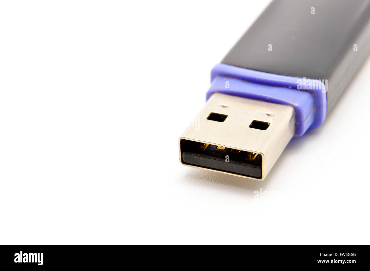 USB-Flash-Speicher isoliert auf weißem Hintergrund Stockfoto