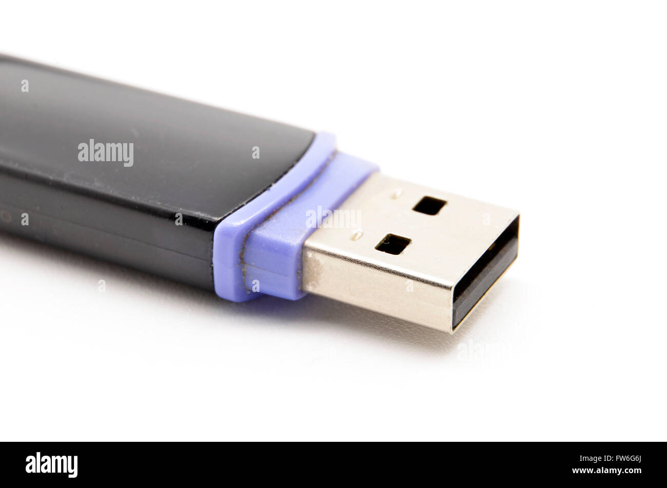 USB-Flash-Speicher isoliert auf weißem Hintergrund Stockfoto