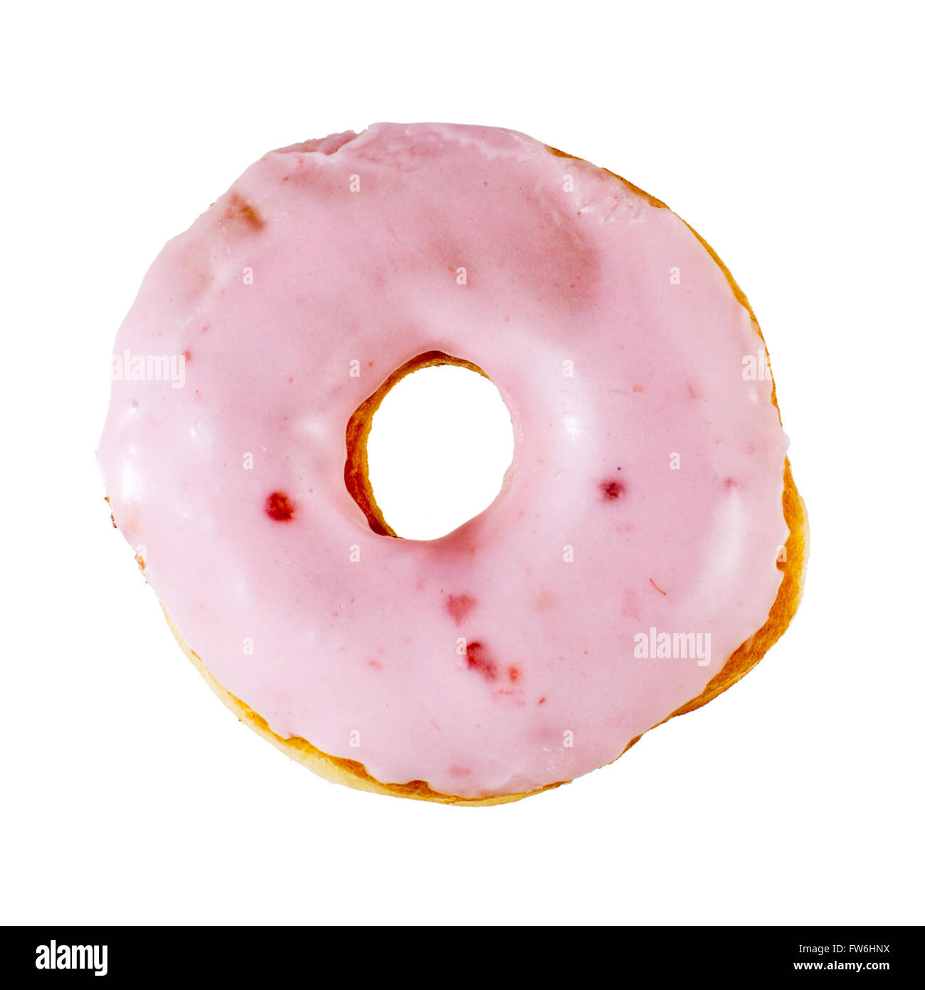 Rosa Beeren Donut isoliert Stockfoto