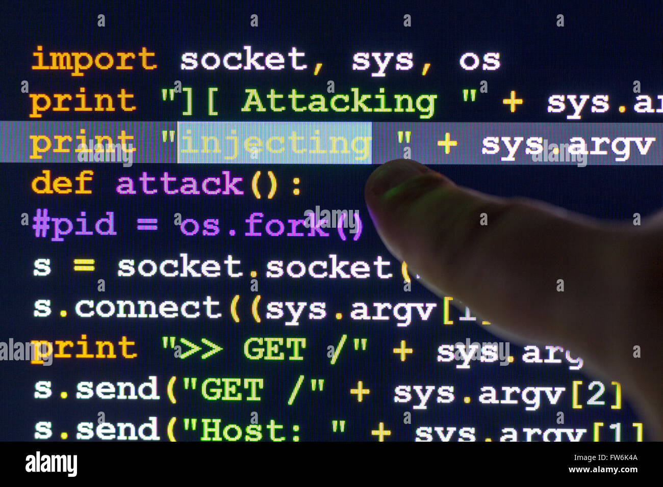 Konzeptionelle Cyber-Angriff Stockfoto