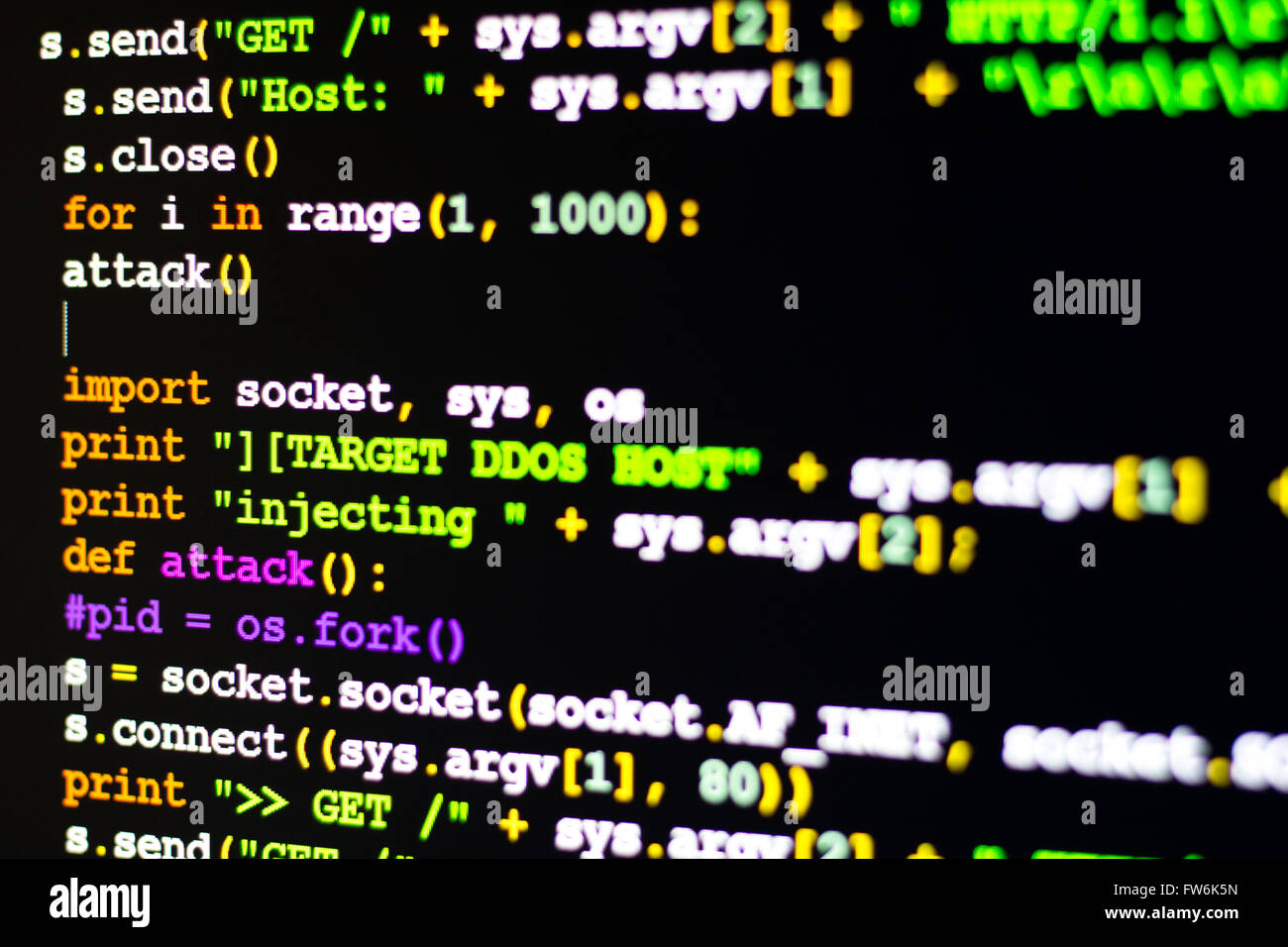 Konzeptionelle Cyber-Angriff Stockfoto