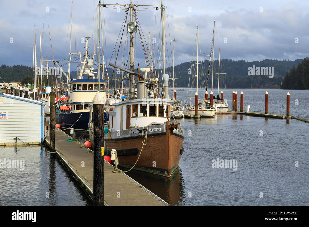 Oregon-Fischerboote Stockfoto