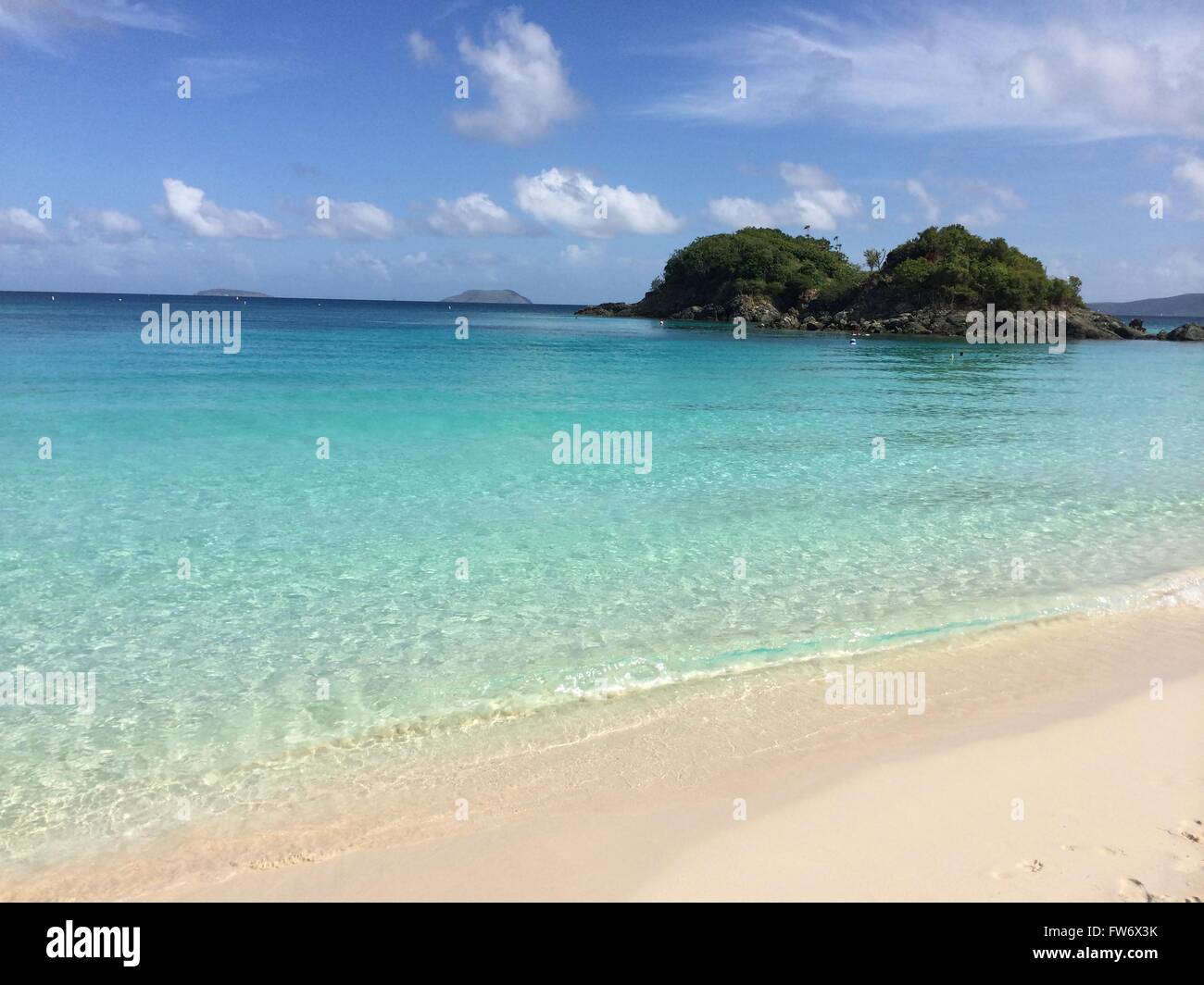 Trunk Bay auf den US Virgin Island Stockfoto