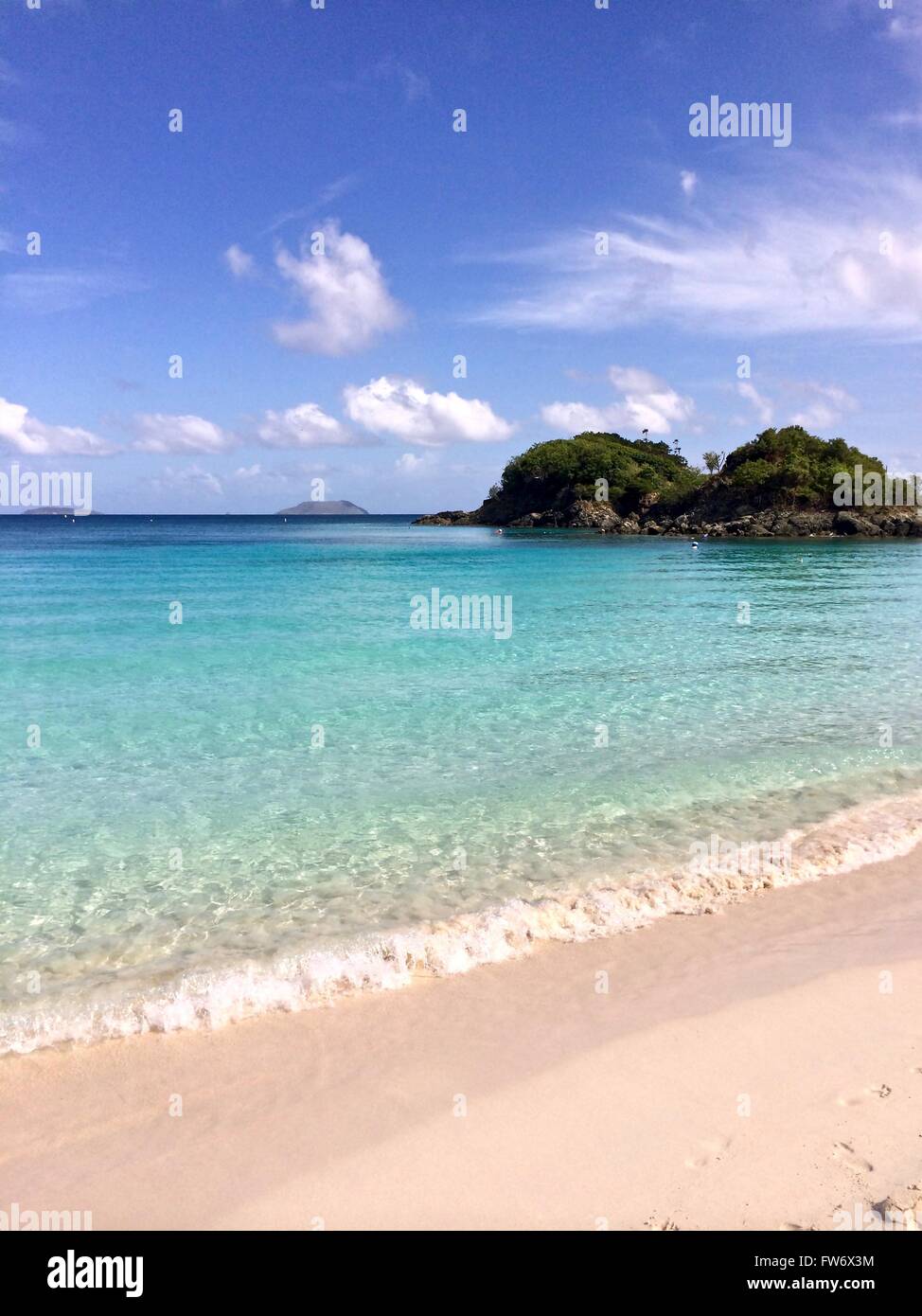 Trunk Bay auf den US Virgin Island Stockfoto