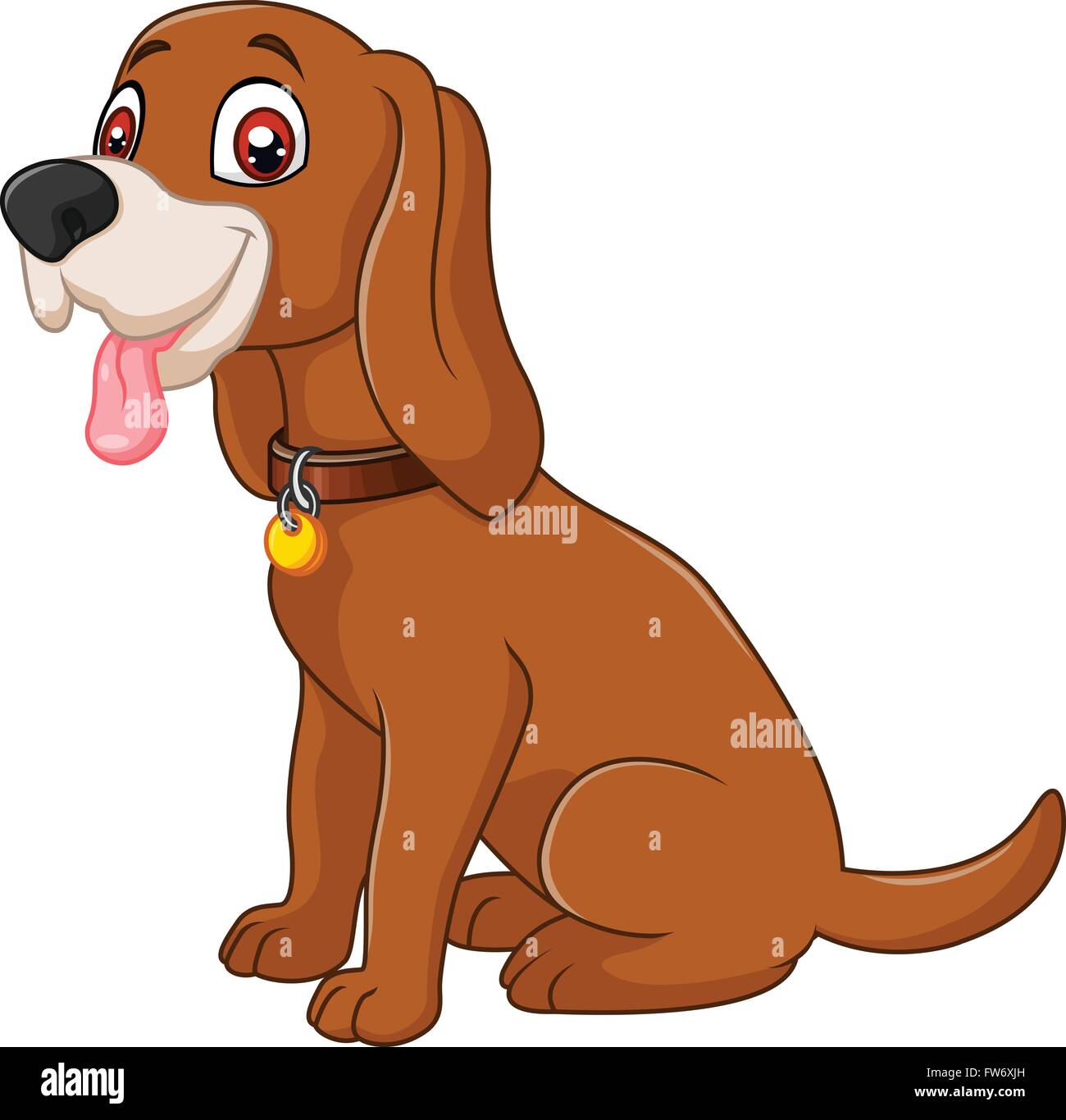 Cartoon sitting dog -Fotos und -Bildmaterial in hoher Auflösung – Alamy