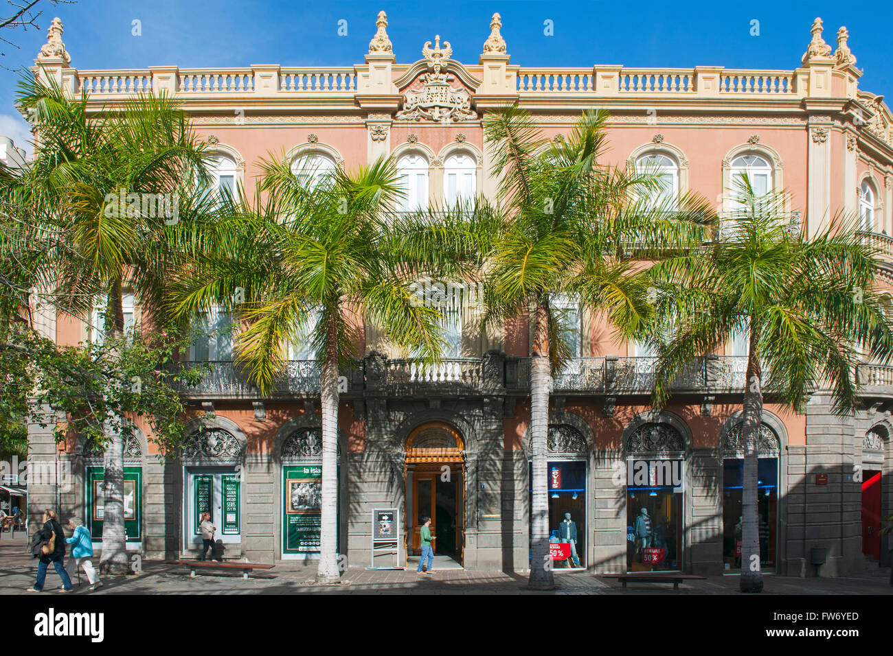 Spanien, Teneriffa, Santa Cruz, Einkaufsstrasse Calle delCastillo, Edificio Elder Stockfoto