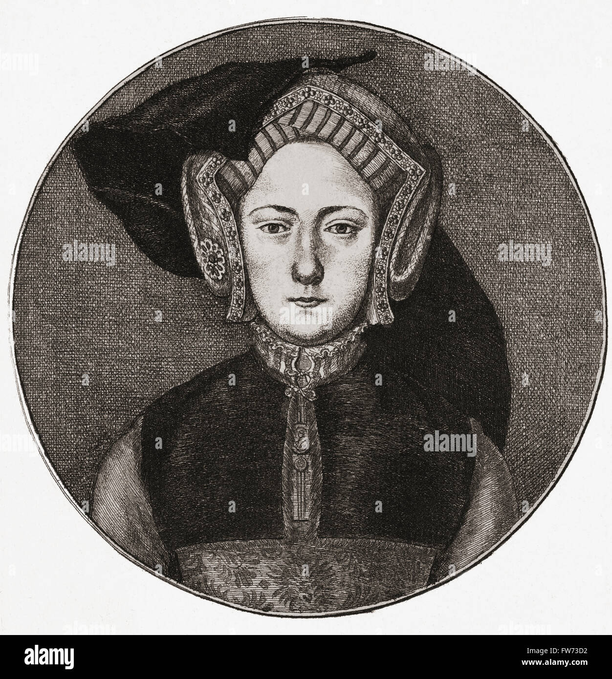 Katharina von Aragon, auch Katherine, 1485-1536 geschrieben. Spanisch geboren erste Frau von König Heinrich VIII. von England. Stockfoto