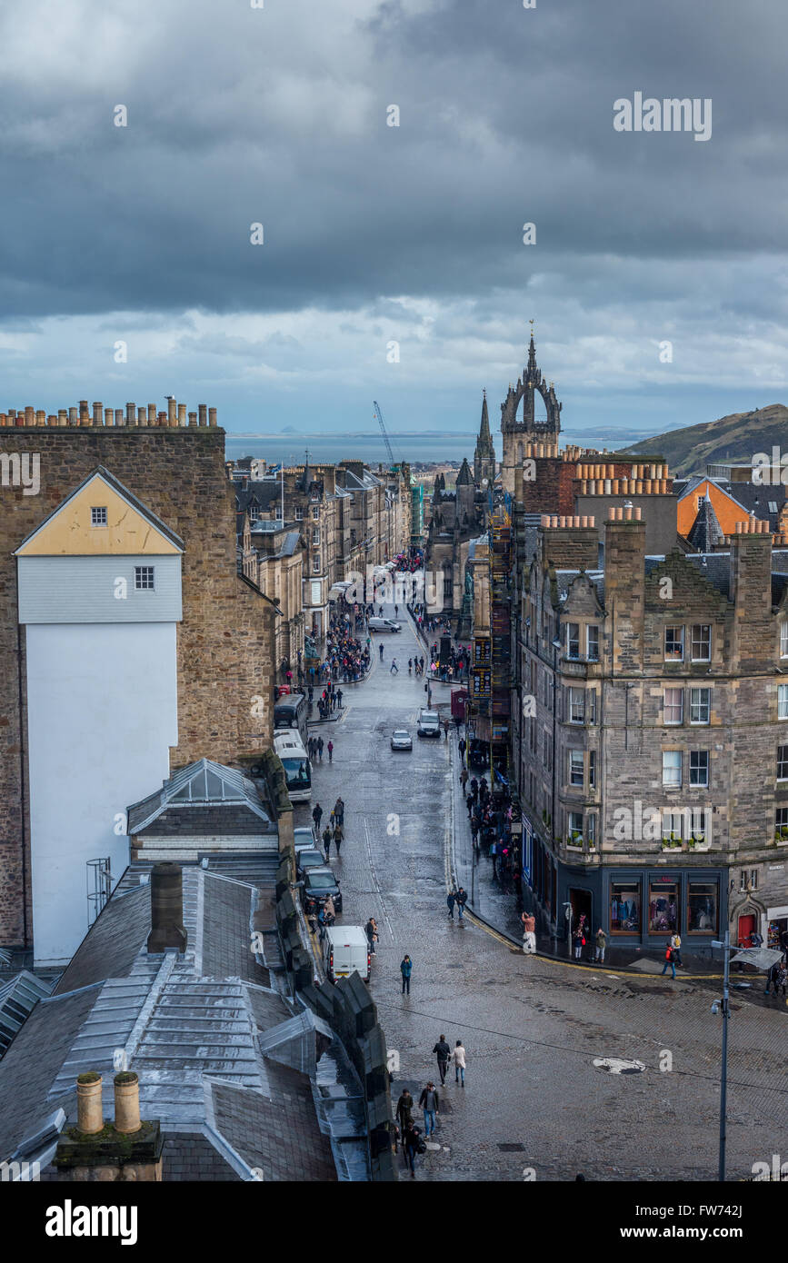 Die Royal Mile, Edinburgh Stockfoto