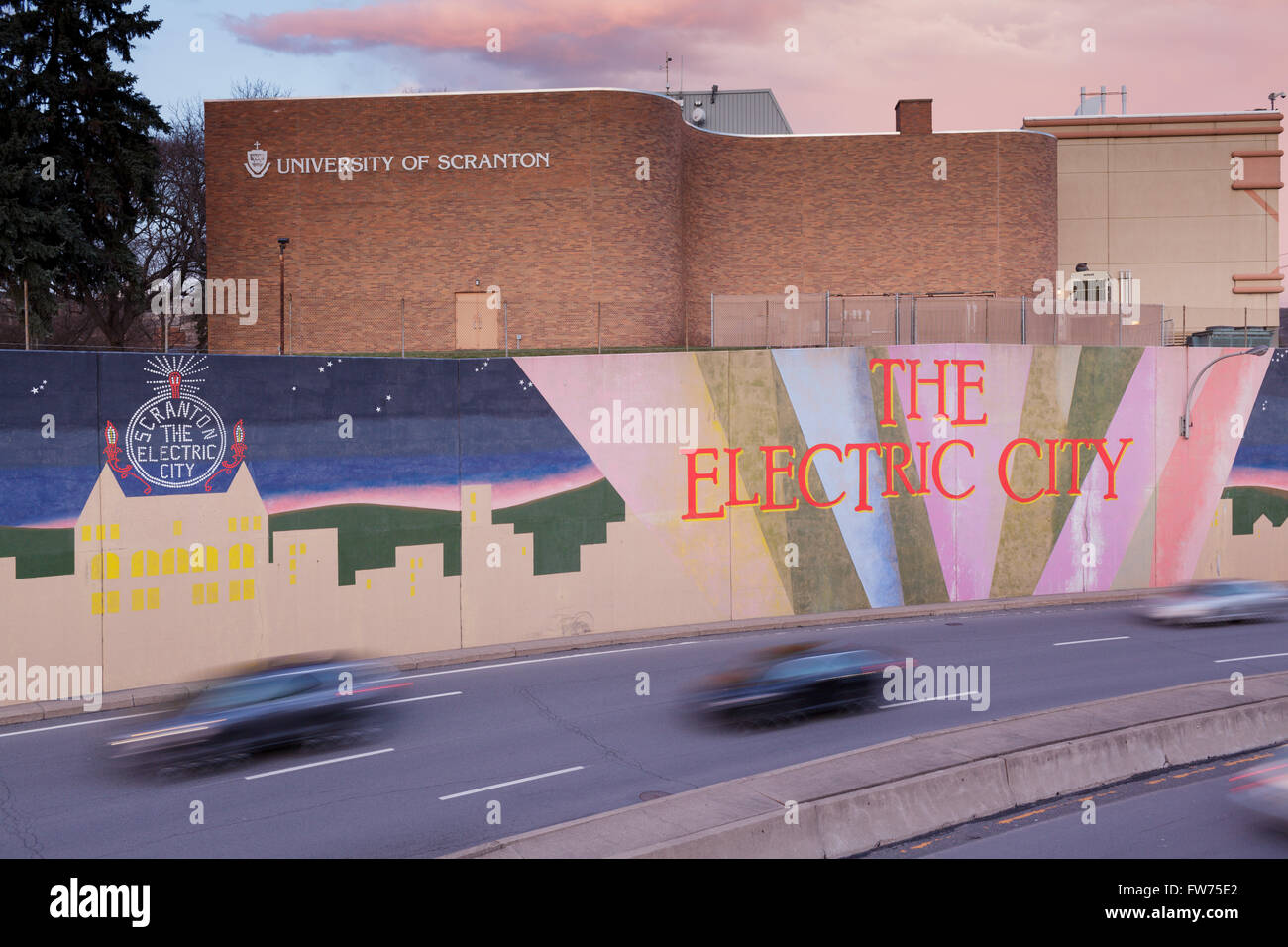 Scranton, Pennsylvania, nennt sich "Electric City." USA. Stockfoto