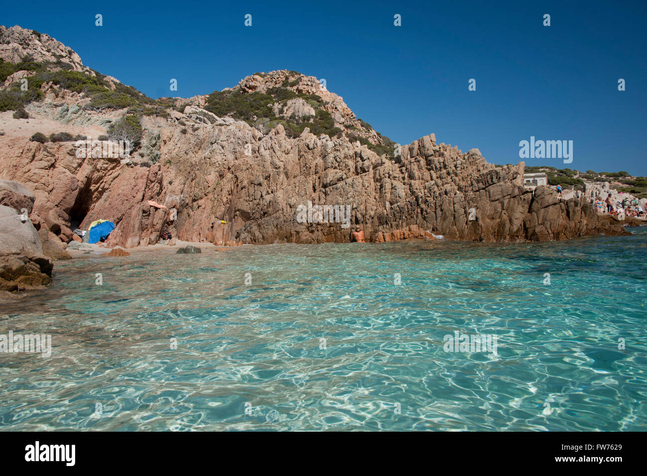 Die Küste von Spargi, Insel des Archipels von La Maddalena, Sardinien, Italien Stockfoto