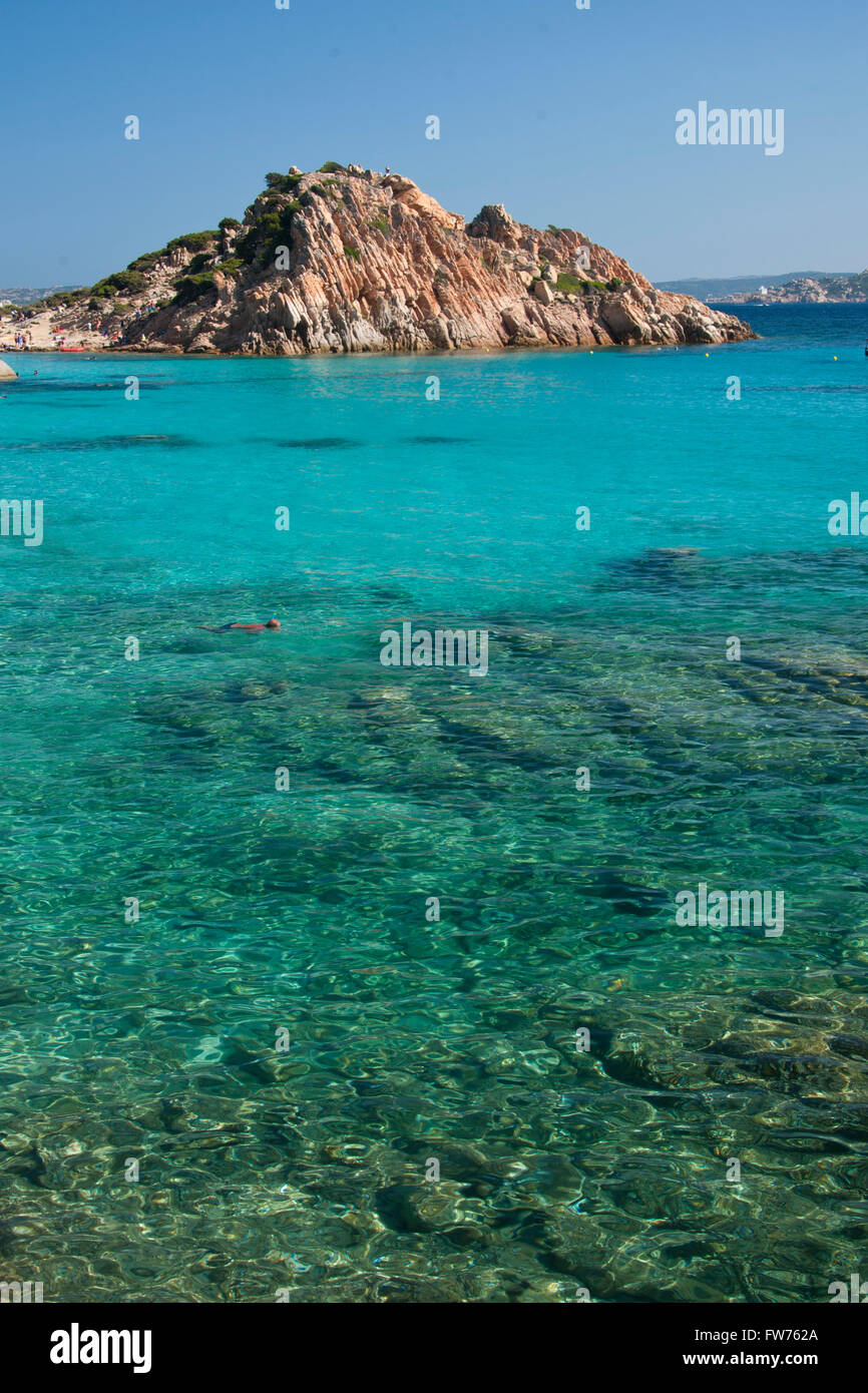 Die Küste von Spargi, Insel des Archipels von La Maddalena, Sardinien, Italien Stockfoto