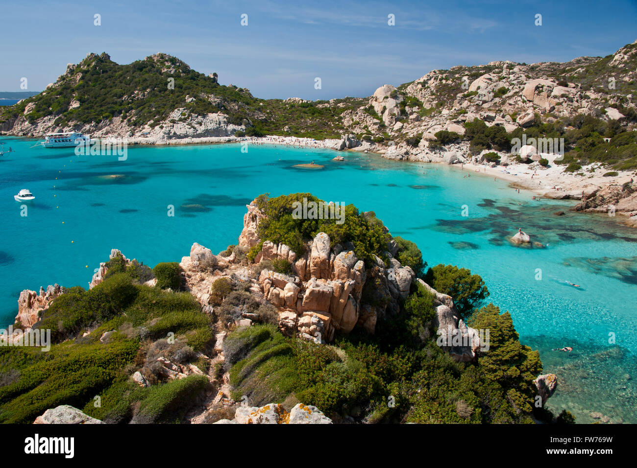 Die Küste von Spargi, Insel des Archipels von La Maddalena, Sardinien, Italien Stockfoto