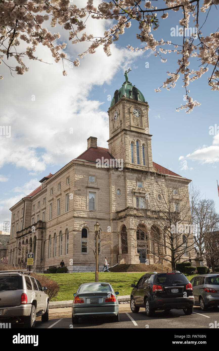 Rockingham County Circuit Court House, Court Square, Harrisonburg, Shenandoah Valley, Virginia, USA. Stockfoto