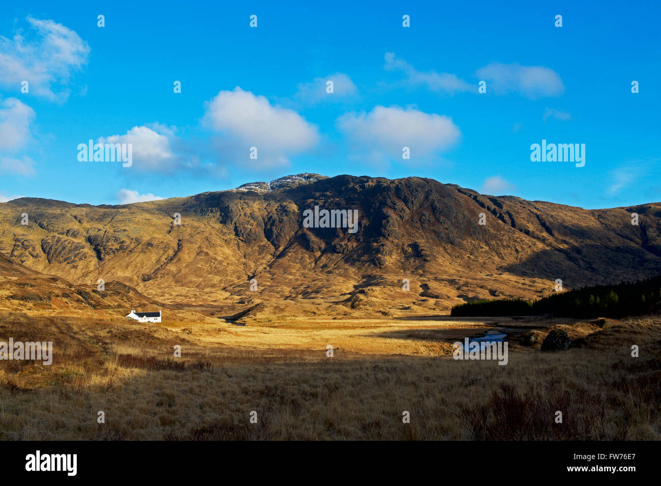 Abgelegenen Ferienhaus in Glen More, Isle of Mull, Inneren Hebriden, Schottland, Vereinigtes Königreich Stockfoto