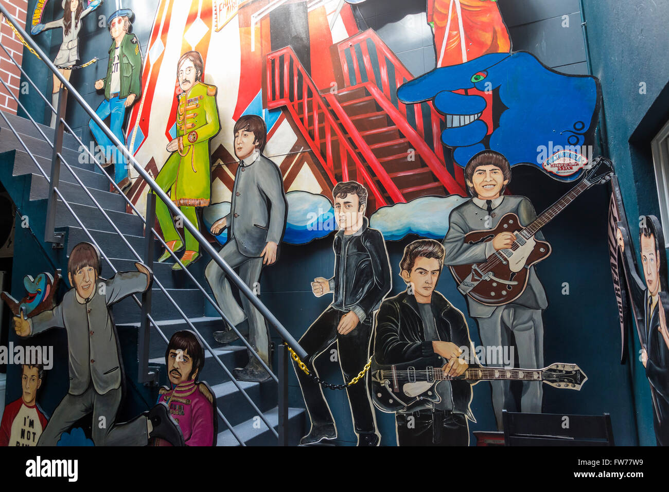 Beatmemo Pub, gewidmet der Beatles, Rosario, Santa Fe, Argentinien Stockfoto