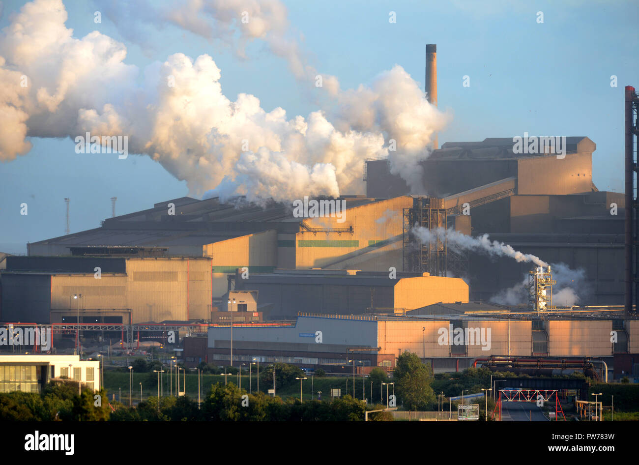 Das Stahlwerk an Port Talbot, South Wales Stockfoto