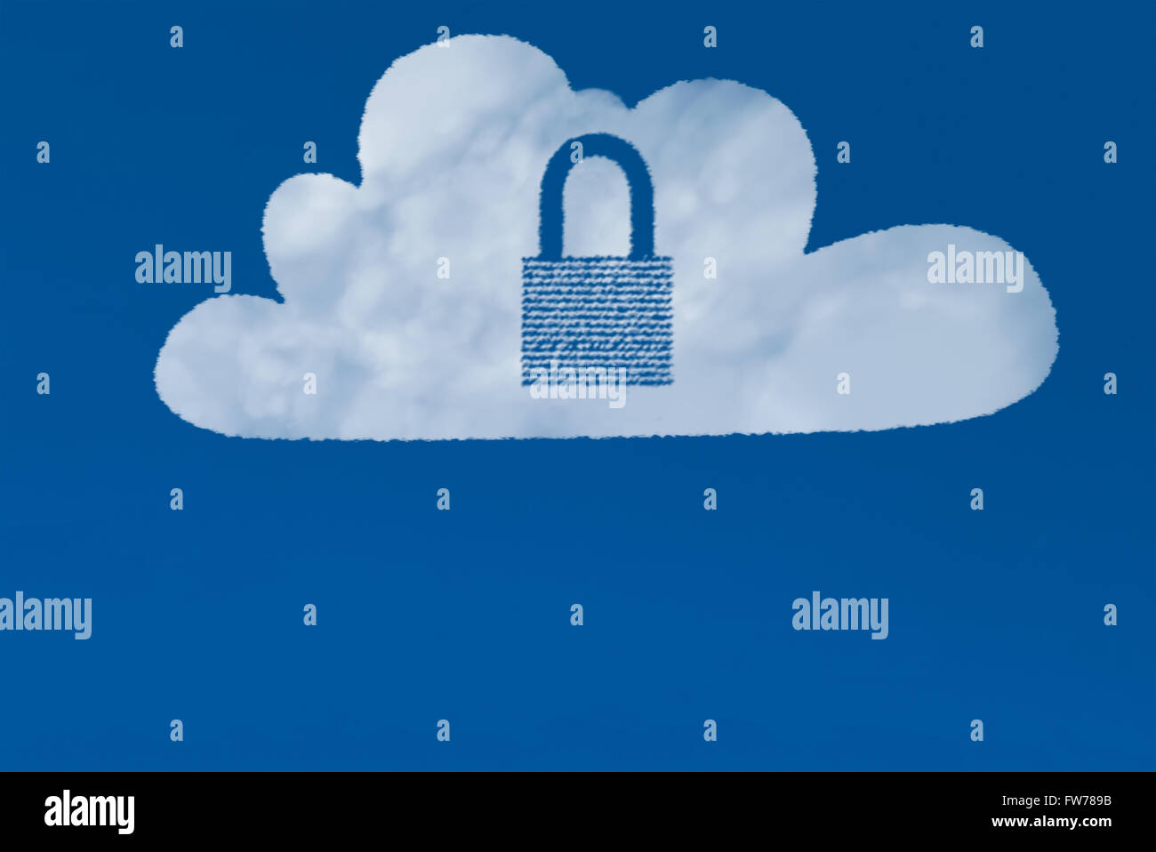 Cloud Computing Sicherheit (Konzept) Stockfoto