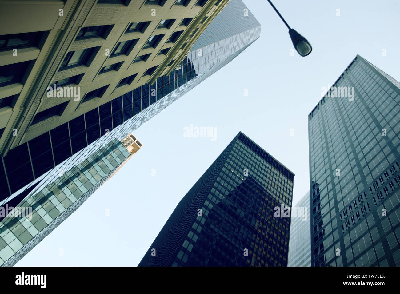 New York Wolkenkratzer nachschlagen Stockfoto