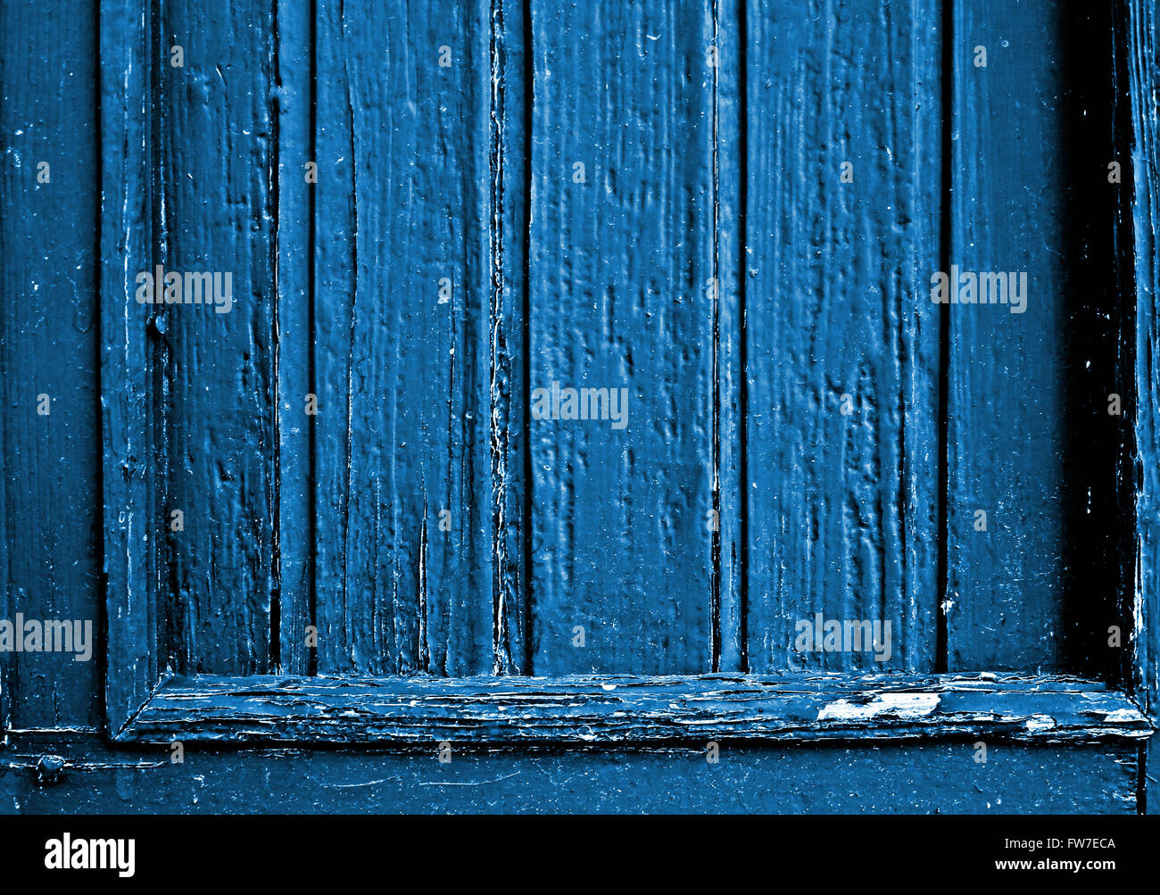 blauen Holzrahmen Stockfoto
