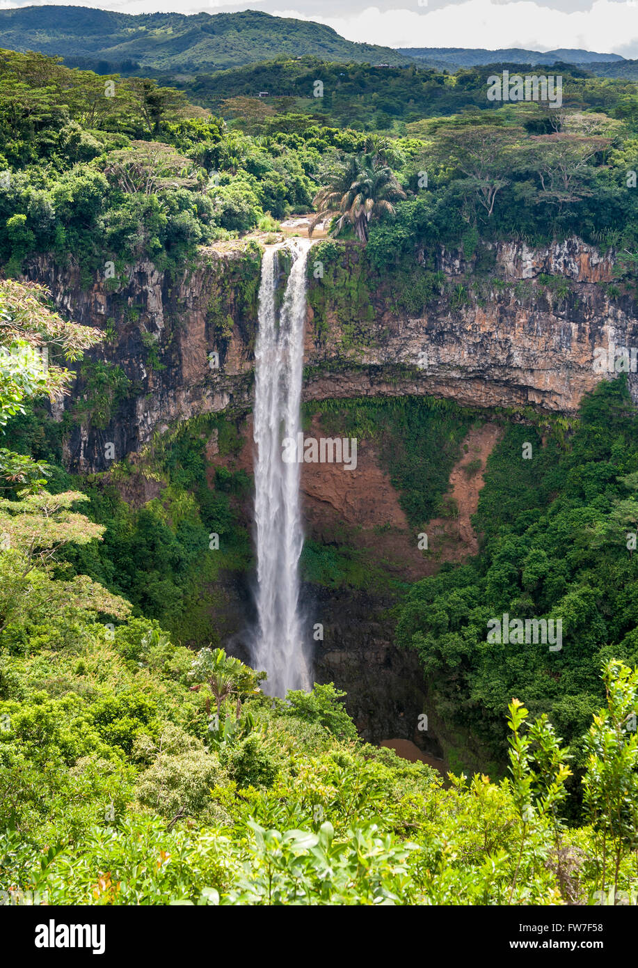 Chamarel Wasserfall in Mauritius. Stockfoto
