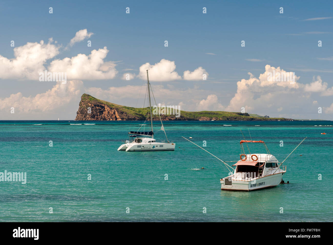 Küstenlandschaft in Mauritius. Stockfoto