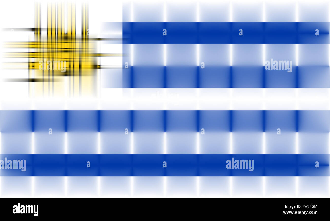 abstrakte Uruguay-Flagge Stockfoto
