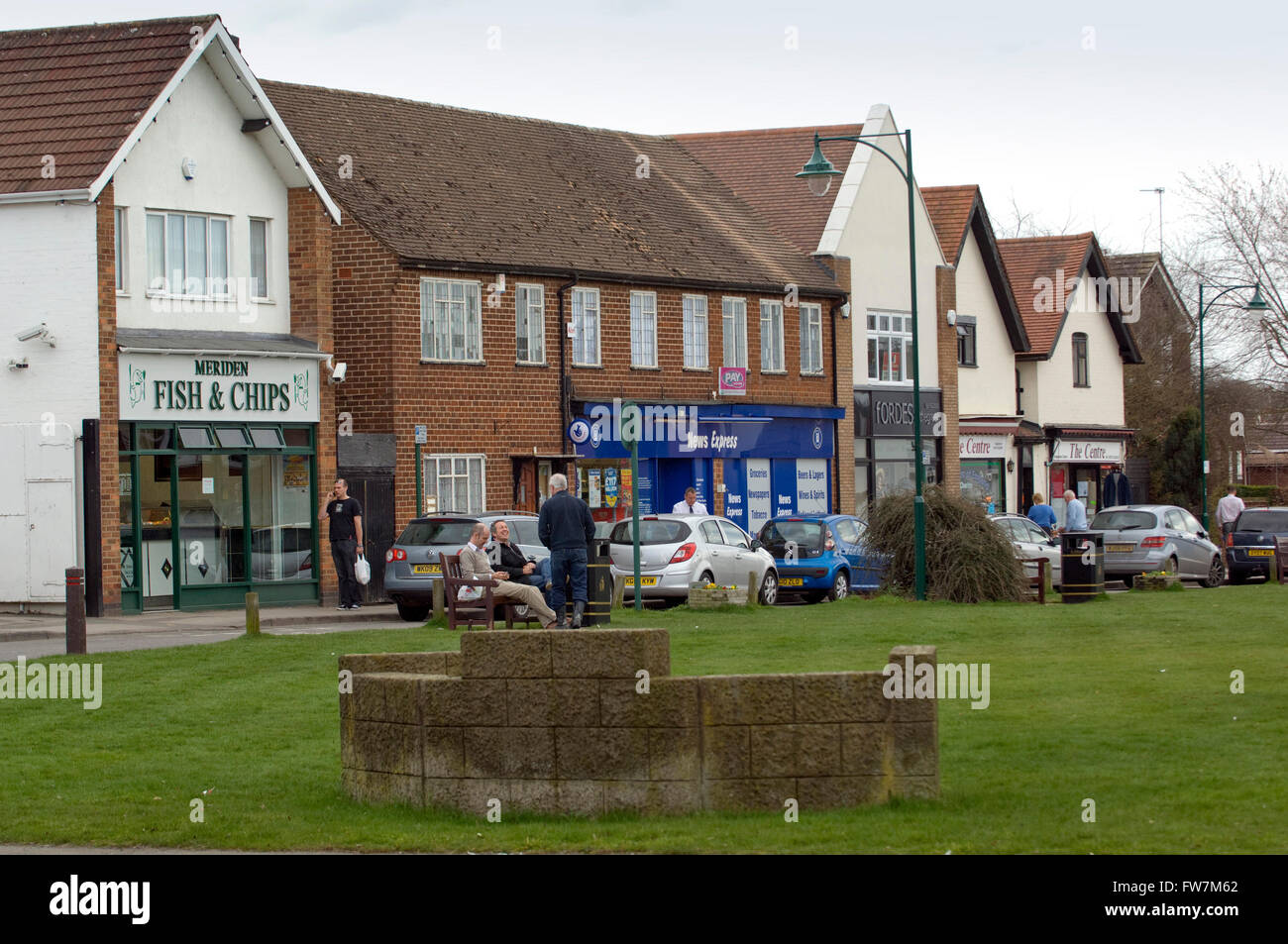 Das Dorf von Meriden, West Midlands, UK, sagte, daß die Mitte von England, wo eine große Zigeunerlager Probleme verursacht hat. Stockfoto