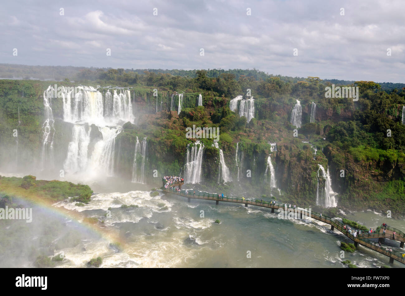 Iguacu Wasserfall fällt in Brasilien und Argentinien Stockfoto