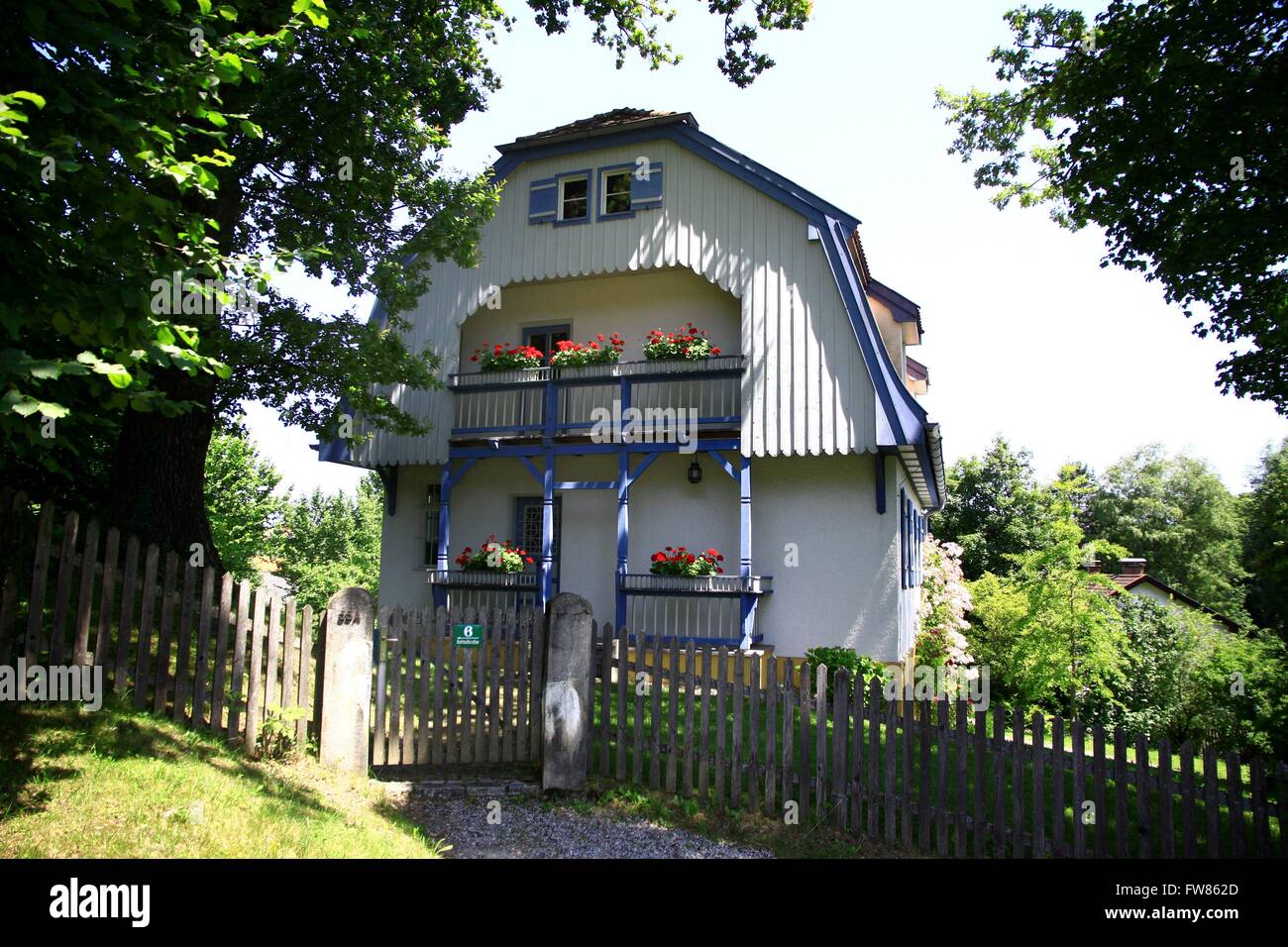 Murnau: Septembertag Haus Stockfoto