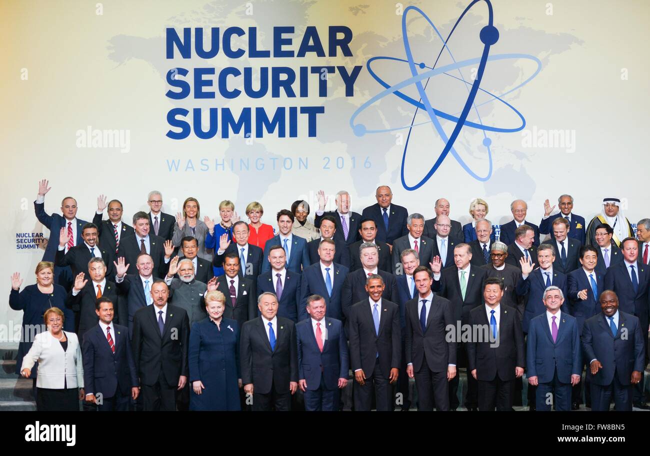 Washington DC, USA. 1. April 2016. Klasse Foto von weltweit führenden Nuclear Security Summit anwesenden 1. April 2016 in Washington, DC. Bildnachweis: Planetpix/Alamy Live-Nachrichten Stockfoto