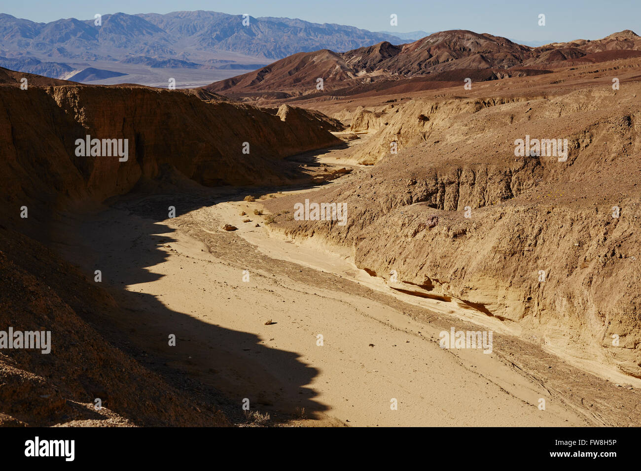 Blick vom Zabriskie Point, Death Valley Nationalpark, Kalifornien, USA Stockfoto