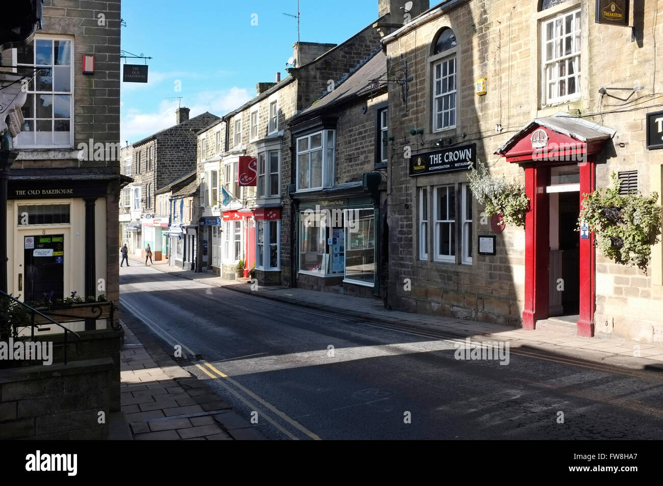 Pateley Bridge High Street, North Yorkshire Stockfoto