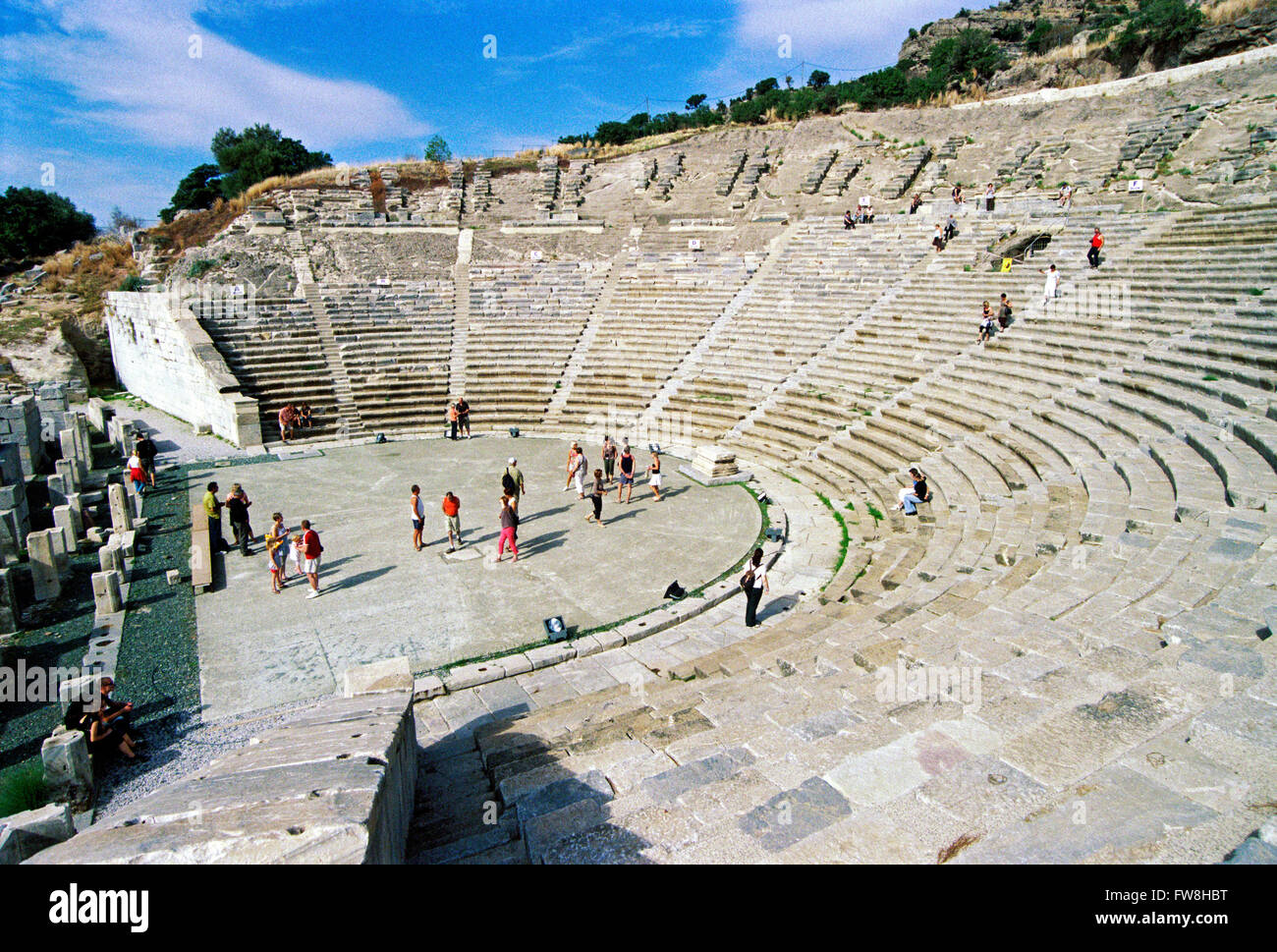 Türkei, Aegean coast, Bodrum, antike griechische Theater Stockfoto
