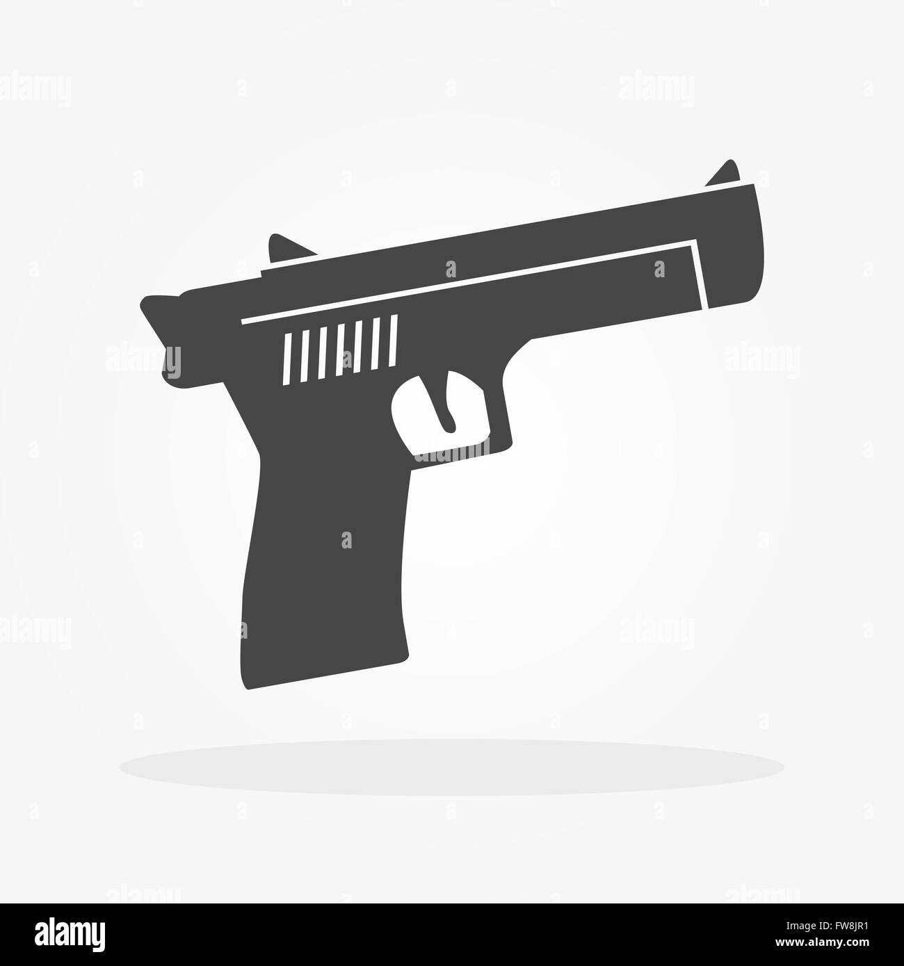 Pistole-Symbol in grauen Farben Stock Vektor