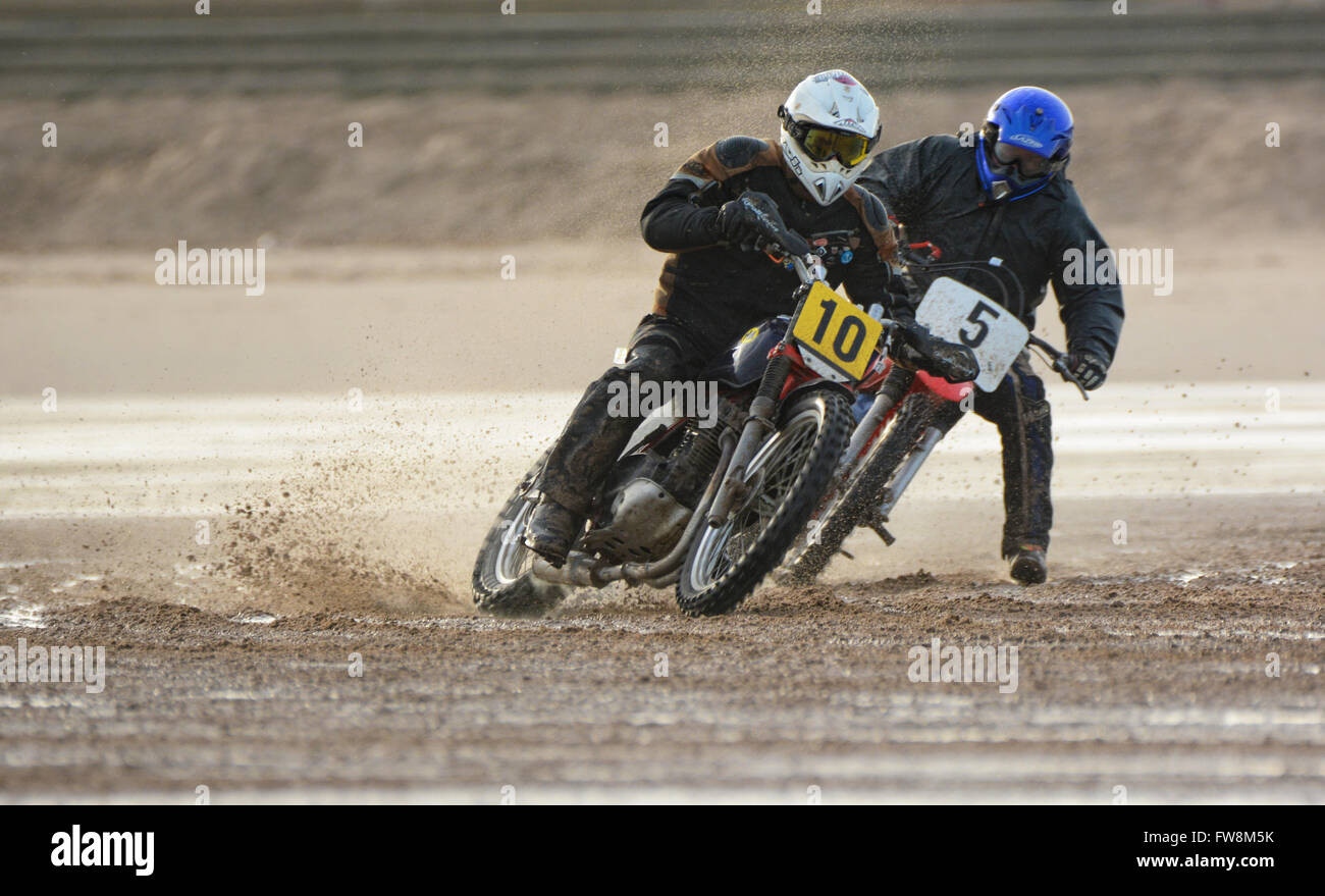 Mablethorpe Strand Racing Stockfoto