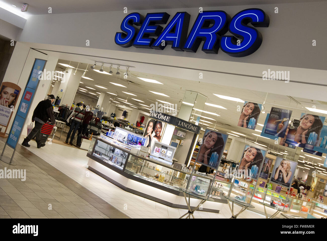 Sears Kaufhaus an der Cataraqui Town Centre Kingston, Ontario, auf Donnerstag, 14. Januar 2016. Stockfoto