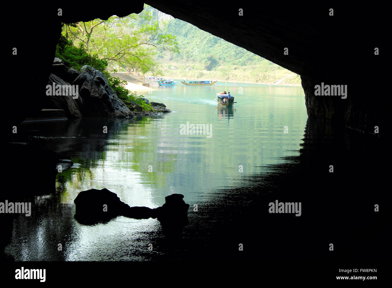 Phong Nha, Ke Bang Höhle, eine erstaunliche, wunderbare Höhle bei Bo Trach, Quang Binh, Vietnam, ist Welterbe von Viet Nam, Traveller Stockfoto