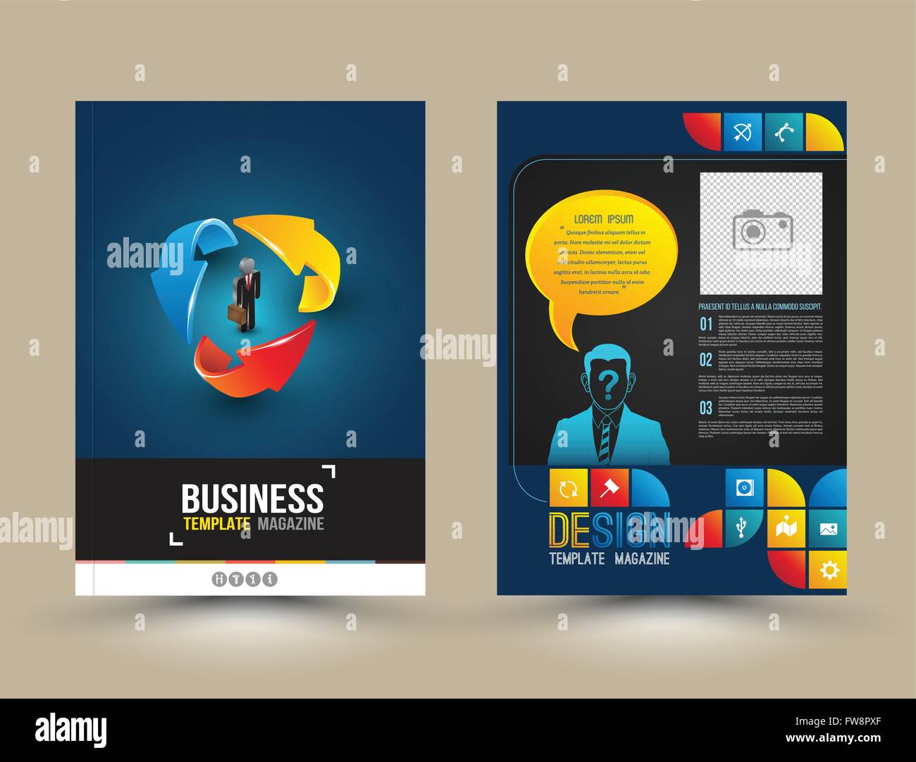 Vektor-Design Seite Vorlage modernen Stil. Vektor-Illustration. Können für geschäftliche Datenbericht, Präsentation, Web-Seite, printin Stock Vektor
