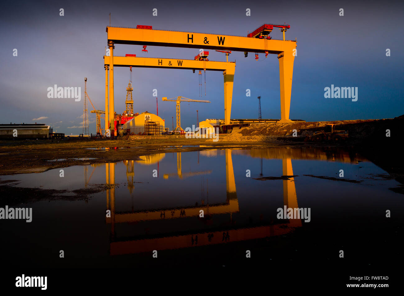 H & W, Belfast, Nordirland Stockfoto